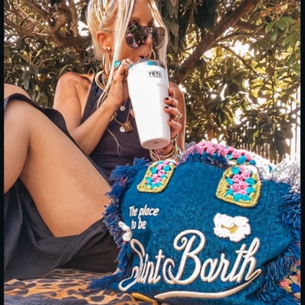 MC2 Vanity Denim Canvas Shoulder Bag w/ Embroidery – Sold Out